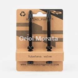 Black aluminum valve, conical base, 100 mm - Image 1