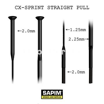 Sapim Race 14G Spoke - 2-1.8-2mm - Black - J-Bend - Image 1