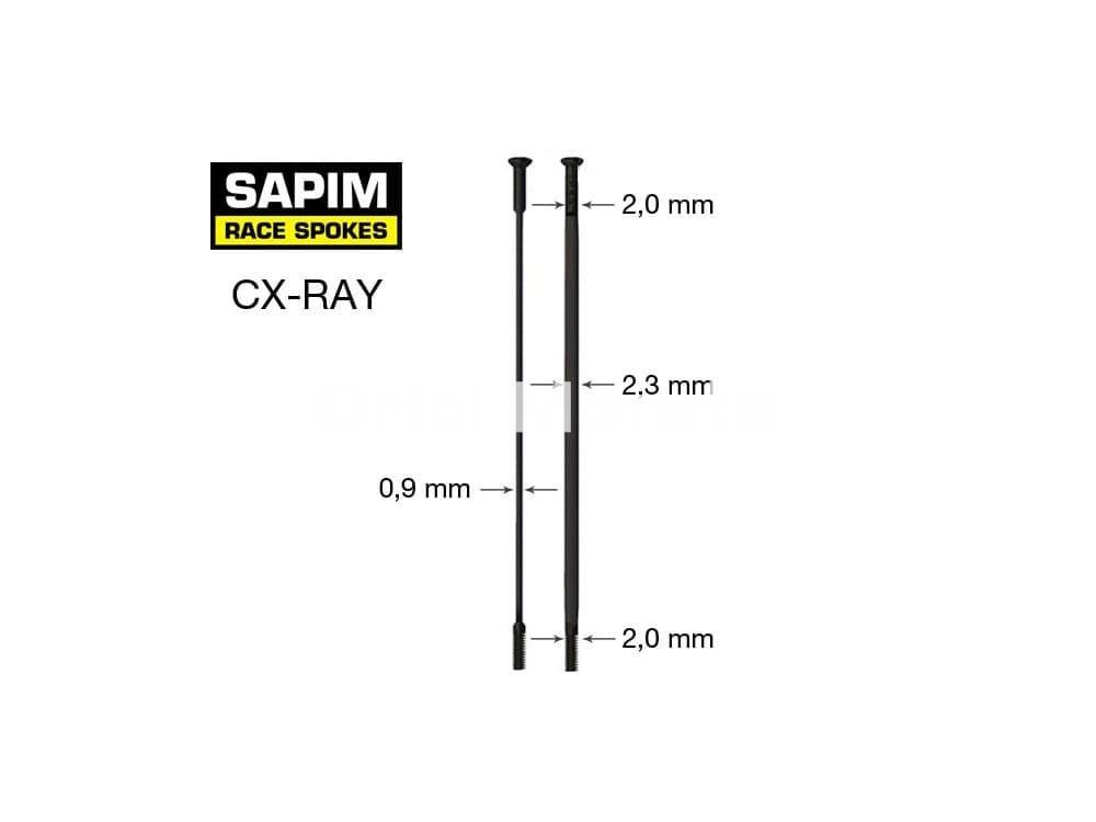 Sapim Race 14G Spoke - 2-1.8-2mm - Black - J-Bend - Image 4