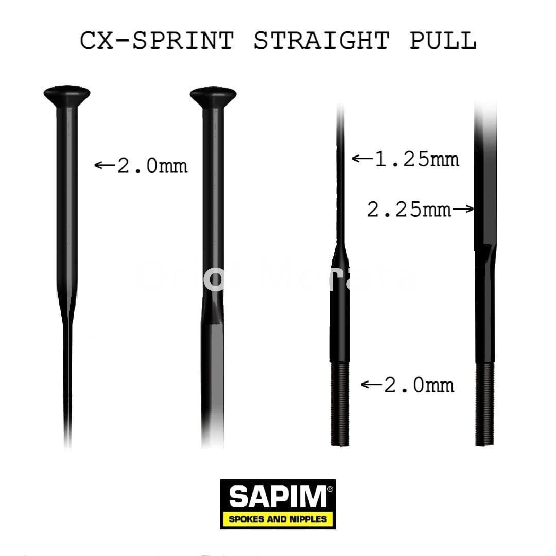 Radio Sapim CX-Ray 14G -2-2.3/0.9-2 mm - Negro - SP - Tiro Recto - Plano SL - Imagen 1