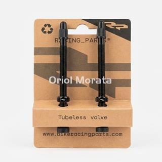 Válvula aluminio negra base cónica 100 mm - Imagen 1